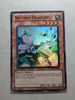 Naturia Dragonfly Super Rare Yu-Gi-Oh Card HA03-EN010 - Image 1