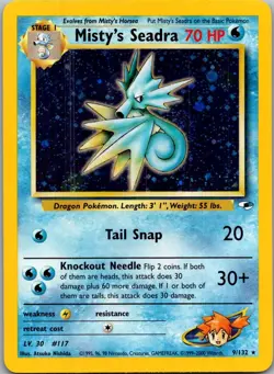 Misty's Seadra (Prerelease) Holo Promo WoTC Promo 009/132 LP - Image 1