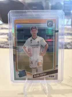 Arda Guler 2023 2023-24 Panini Donruss #184 Optic Holo Prizm Rookie RC - Image 1
