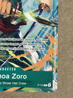 Roronoa Zoro (C2E2 Promo Card) One Piece Promo NM P-114 - Image 4