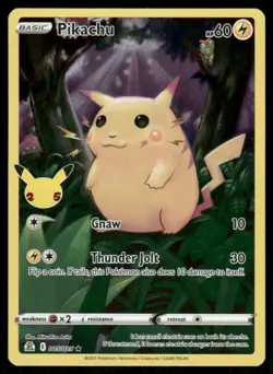 Pokemon Cards Pikachu 005/025 Holo Celebrations Holo Rare NM *12 - Image 1