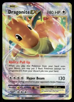 Pokemon Cards Dragonite EX 72/108 Evolutions Holo EX Rare MP - Image 1