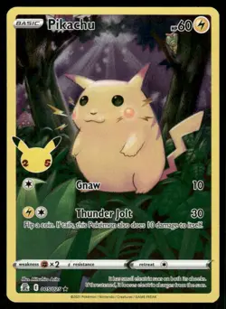 Pokemon Cards Pikachu 005/025 Holo Celebrations Holo Rare LP - Image 1