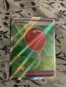 Pokemon Mega Evolution TCG Tool Trainer Holo Card - Air Balloon (166/132) - Image 1