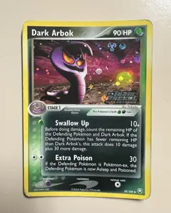 🐍 Dark Arbok 29/109 STAMPED 2004 EX Team Rocket Returns Holo Card! - Image 1