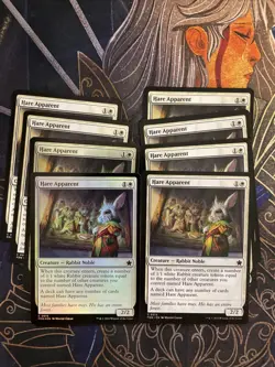 Lot Of 8 Hare Apparent - Foundations - MTG Magic The Gathering Card 015 (2 Foil) - Image 1