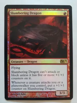 MTG Bling - Foil - Slumbering Dragon - M13 Core Set 2013 -C86 - Image 1