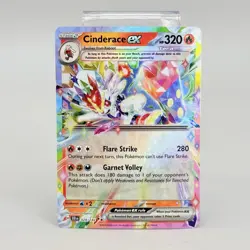 Pokemon Stellar Crown SCR Cinderace EX Card 28/142 NM - Image 1