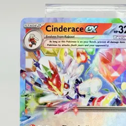 Pokemon Stellar Crown SCR Cinderace EX Card 28/142 NM - Image 3