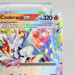 Pokemon Stellar Crown SCR Cinderace EX Card 28/142 NM - Image 4