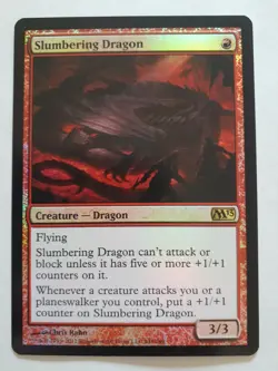 MTG Bling - Foil - Slumbering Dragon - M13 Core Set 2013 -C62 - Image 1