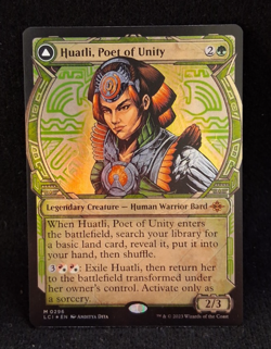 HUATLI, POET OF UNITY MTG 2023 WIZARDS OF THE COAST SHINY FOIL CARD M 0296 - Image 3
