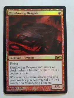 MTG Bling - Foil - Slumbering Dragon - M13 Core Set 2013 -C89 - Image 1