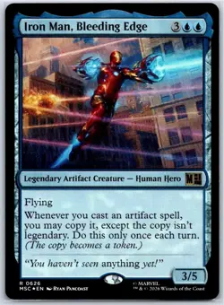 Iron Man, Bleeding Edge Foil Commander: Marvel Super Heroes 626 NM MTG Card - Image 1