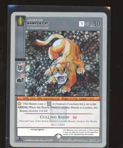 Wampus Cat Metazoo Silver Sample Playtester Wilderness Card HOLO - Image 1