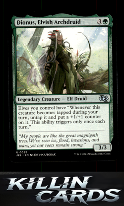 Dionus, Elvish Archdruid (Anime) 52 Magic U Foundations Jumpstart Card NM - Image 1