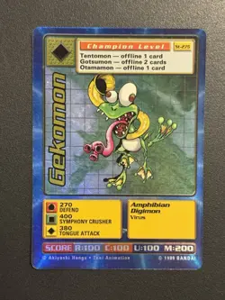 Digimon Gekomon St-27S Chase Holo Bandai Digi Battle Card - Image 1