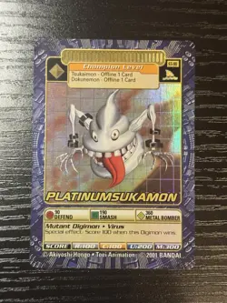 Platinumsukamon Digimon TCG Holo Foil ST-198 2001 Bandai Card - Image 1