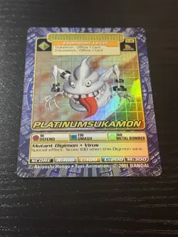 Platinumsukamon Digimon TCG Holo Foil ST-198 2001 Bandai Card - Image 4