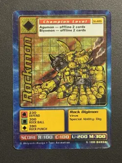 Digimon Rockmon St-22S Chase Holo Bandai Digi Battle Card - Image 1