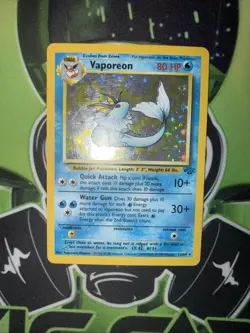 Pokemon Card - Vaporeon 12/64 Jungle Holo Rare MP/HP - Image 2