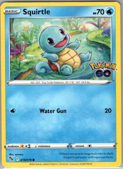 Squirtle 015/078 Non Holo Pokemon GO - Pokemon Card - NM - Image 1