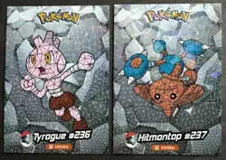 TYROGUE X HITMONTOP - POKEMON JOHTO CRYSTAL CARD COLLECTION CCG HOLO - Image 1