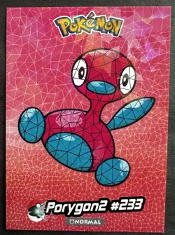 PORYGON2 - POKEMON JOHTO CRYSTAL CARD COLLECTION CRACKED CCG ICE HOLO - Image 1
