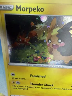 Morpeko SWSH116 Black Star Promo Cosmos Holo Pokemon Card SWIRL - Image 2