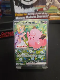 Pokemon TCG Lillie's Clefairy EX Journey Together Sir Card 184/159 - Image 1