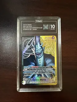 Bandai Gecko Moria The Azure Sea's Seven OP14-080 2024 Alt Art Holo TAG 10 - Image 1