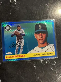 Topps 2025 Chrome Platinum Alex Rodriguez #401 Blue Shimmer 085/100 - Image 1