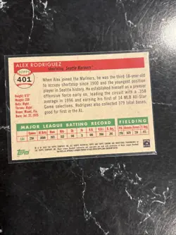 Topps 2025 Chrome Platinum Alex Rodriguez #401 Blue Shimmer 085/100 - Image 2