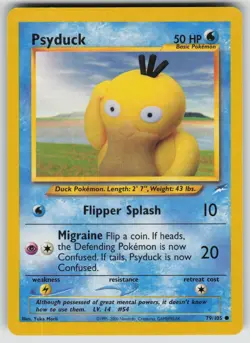Psyduck 79/105 Common Neo Destiny Pokemon Unlimited Lightly Played - Image 1