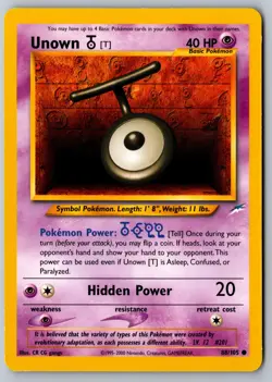 Pokemon: Unown [T] Unlimited Common Neo Destiny 088/105 LP+ - Image 1