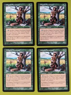 Diligent Farmhand x4 Odyssey 4x Playset Magic the Gathering MTG - Image 1
