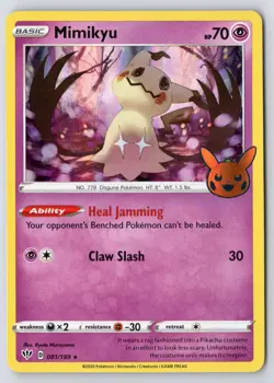 Mimikyu 081/189 Holo Promo Trick or Trade BOOster Pokemon Near Mint - Image 1