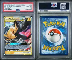 2019 Pokemon Sun & Moon Pikachu GX Team UP #33/181 PSA 10 Gem Mint - Image 3