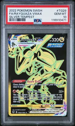 2022 Pokemon SWSH FA/Rayquaza VMAX Silver Tempest TG29 GEM MINT PSA 10 - Image 1