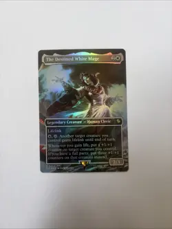 The Destined White Mage (Borderless) Commander: Final Fantasy Foil R0444 NM MTG - Image 1