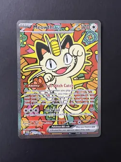 Meowth ex 121/088 ENGLISH Special Illustration Rare - Perfect Order SIR Pokemon - Image 1