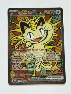 Meowth ex 121/088 ENGLISH Special Illustration Rare - Perfect Order SIR Pokemon - Image 1