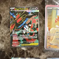 Pokemon Chaos Rising 7 Card Illustration & EX Lot Fennekin Mega Floette Metang - Image 3