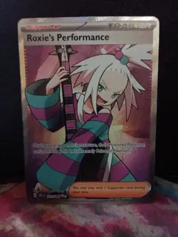 Pokemon TCG Roxie's Performance 112/086 Chaos Rising Full Art Holo NM - Image 1