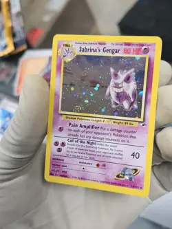 Pokemon TCG Sabrina's Gengar 14/132 Unlimited Holo Card Gym Heroes - Image 1