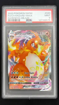 Charizard VMAX 020/189 - Darkness Ablaze - Graded PSA 9 MINT Pokemon Card - Image 1