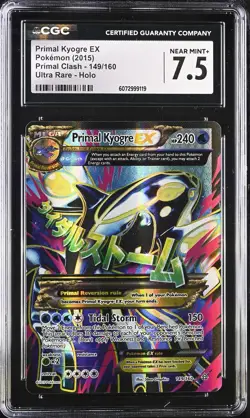 CGC 7.5 Primal Kyogre EX 2015 Primal Clash 149/160 Ultra Rare Holo Pokemon Card - Image 1