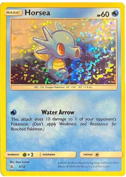 Pokemon 2018 McDonald’s Horsea 3/12 Holo Card TCG - Image 1