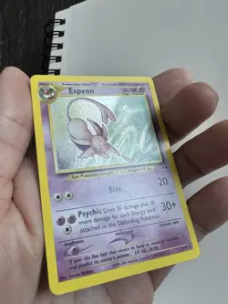 Pokemon Espeon Neo Discovery TCG 1/75 Holo Unlimited Rare Card LP Condition - Image 3