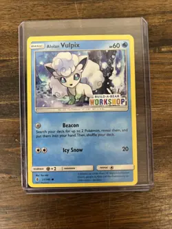 Alolan Vulpix Build-A-Bear BAB Workshop Exclusive 021/145 Pokemon TCG Promo Card - Image 1